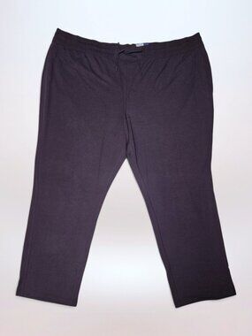 Tek Gear Black French Terry Elastic Straight Leg Pants (Size 4X)